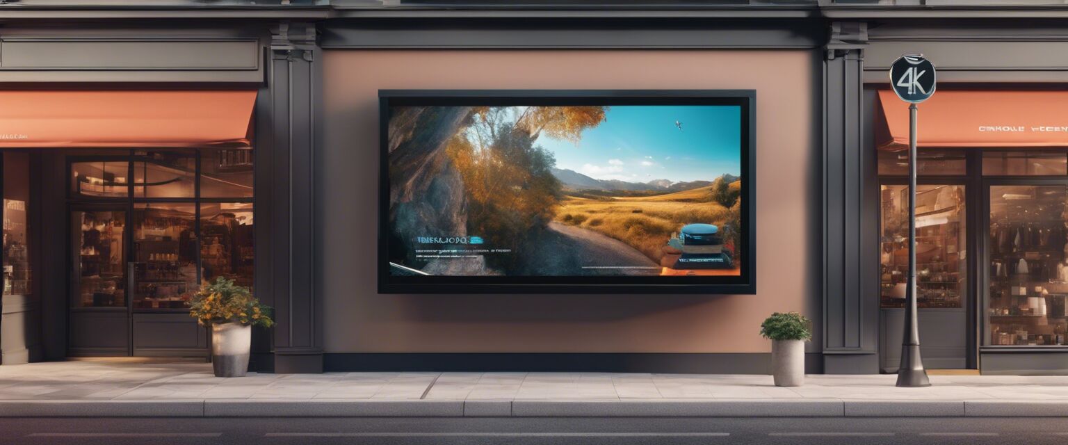 Outdoor digital display in a retail environment