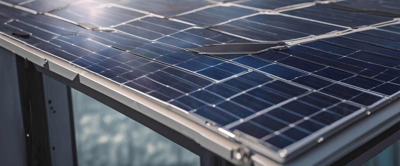 Solar panel installation on a digital display